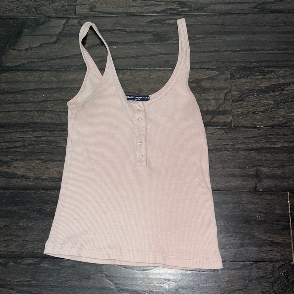 BRANDY MELVILLE LIGHT PINK CROP TANK TOP